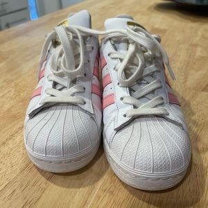 Pink Adidas Superstars